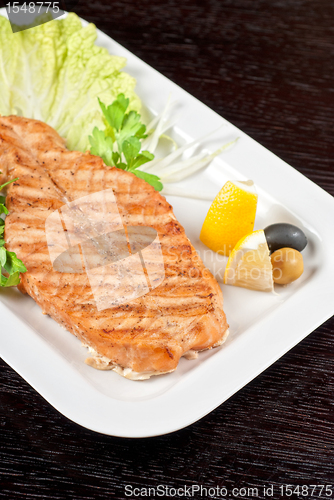 Image of Grilled salmon steak