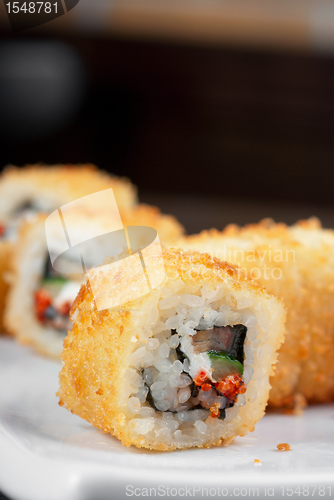 Image of sushi rolls