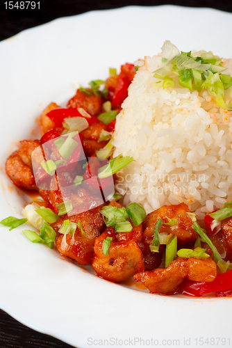 Image of Pork meat and japanese rice