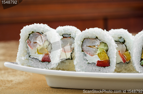 Image of shrimp sushi roll