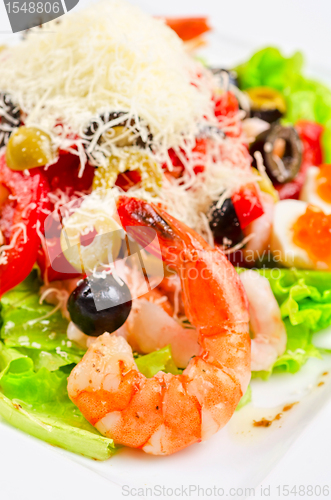 Image of tasty seafood salad