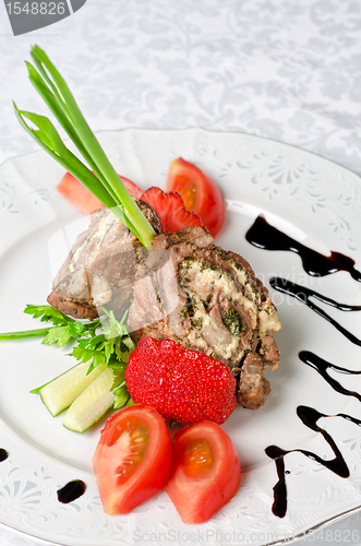Image of Pork rolls with vegetables