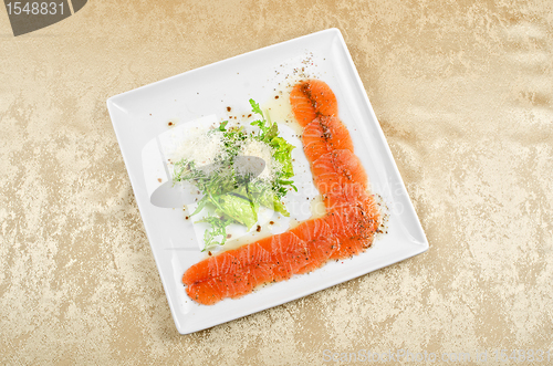 Image of Fish Carpaccio with salad