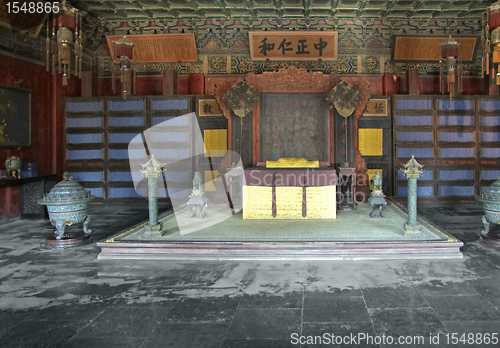 Image of throne in the Forbidden City