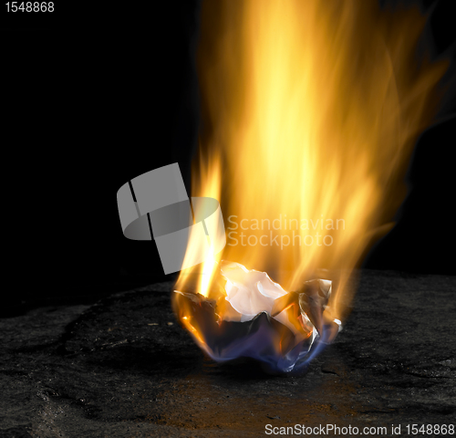 Image of burning paper