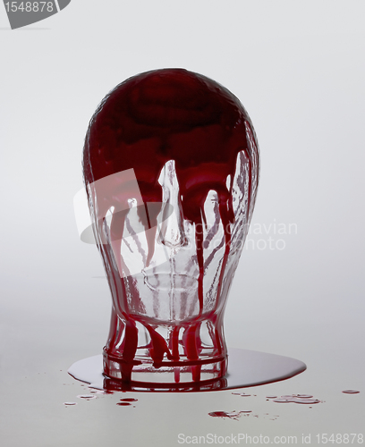 Image of bloody glass head