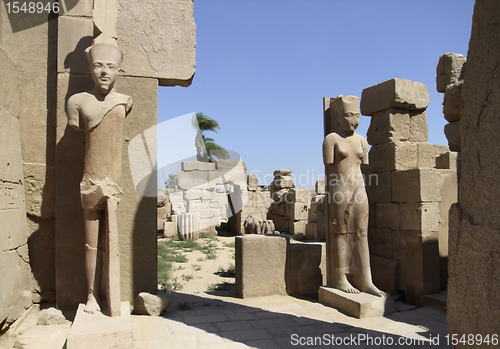 Image of statues around Precinct of Amun-Re