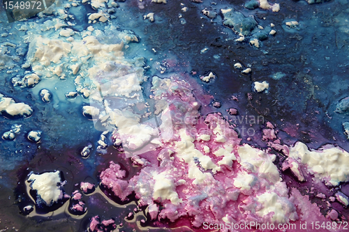 Image of wet pastose paint closeup