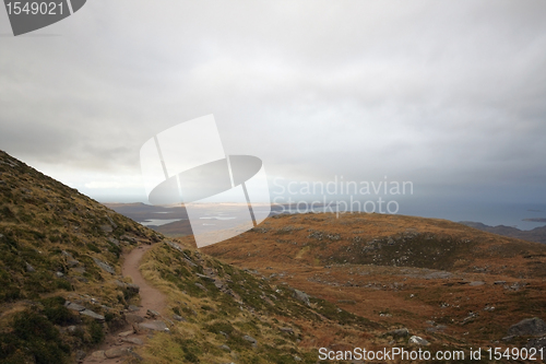 Image of colorful dreamlike landscape near Stac Pollaidh