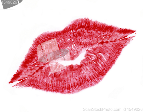 Image of red lip print