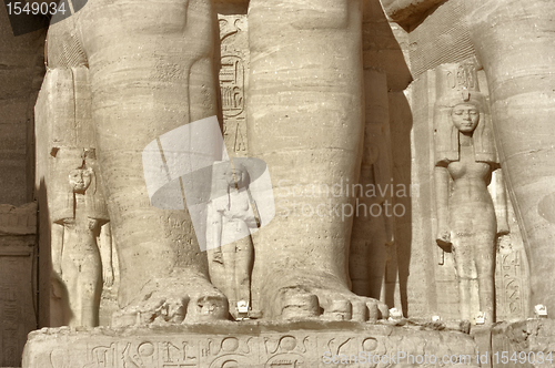 Image of detail of the Abu Simbel temples