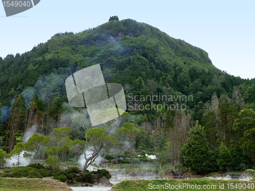 Image of geothermic activity at the Azores