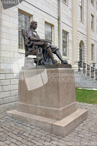 Image of statue of John Harvard