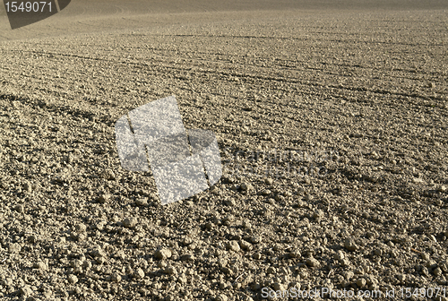 Image of plowed field detail