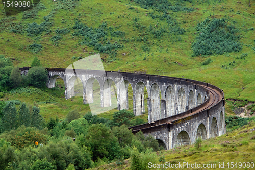 Image of idyllic Glenfinnan Viaduct