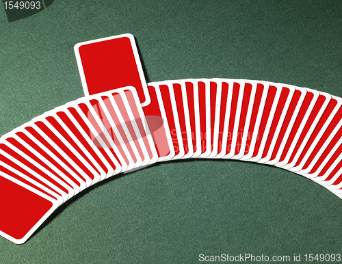 Image of playing cards in a row