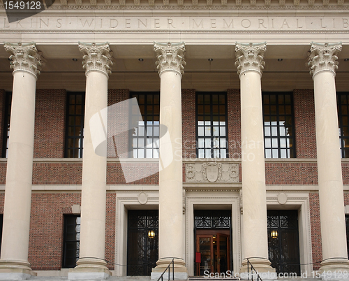 Image of Widener Library detail