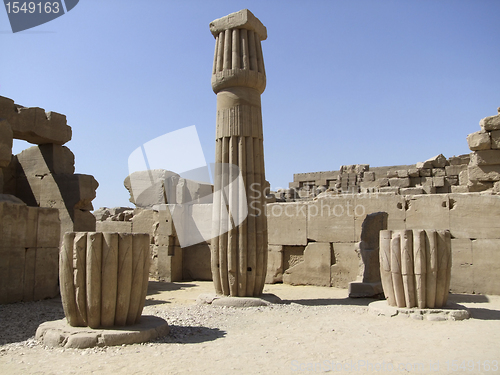 Image of stone column around Precinct of Amun-Re