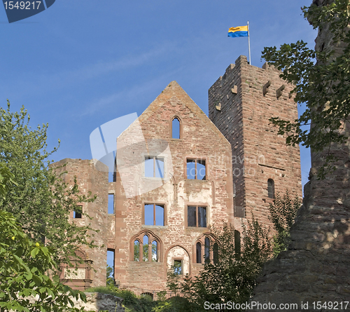 Image of sunny illuminated Wertheim Castle detail