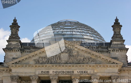 Image of Reichstag detail with cupola