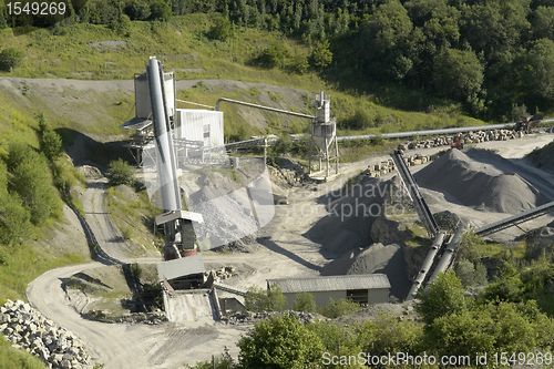 Image of stone pit with gravel work detail