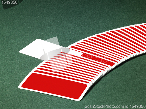 Image of playing cards in a row