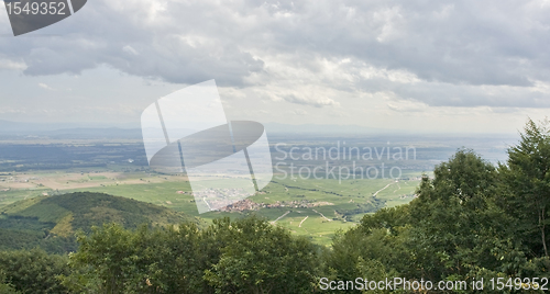 Image of aerial view around Haut-Koenigsbourg Castle