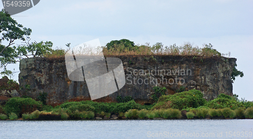 Image of rock formation at Lake Victoria near Entebbe
