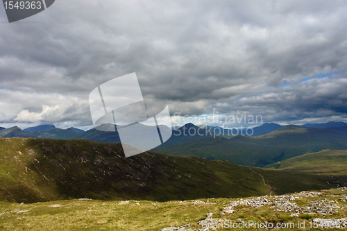 Image of Scottish Highlands with dramatic sky