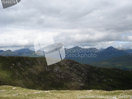 Image of Scottish Highlands and clouded sky