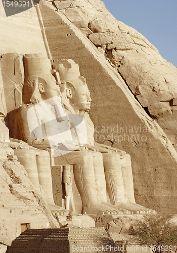 Image of stone sculptures at the Abu Simbel temples