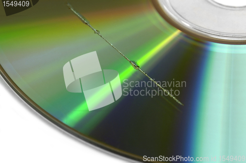 Image of scratch on CD surface