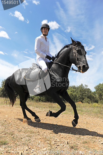 Image of young man and horse