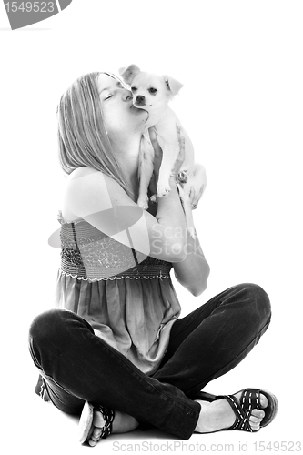Image of girl and chihuahua