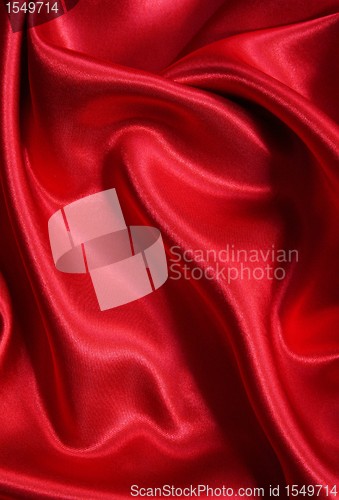 Image of Smooth elegant red silk can use as background Smooth elegant red