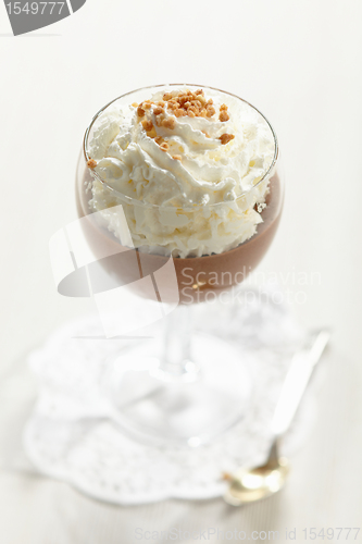 Image of chocolate dessert with cream