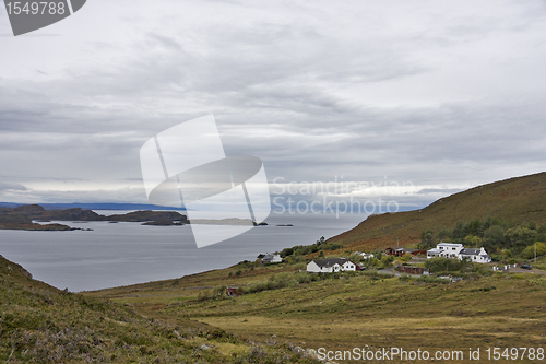 Image of remote estate at coastline in scotland