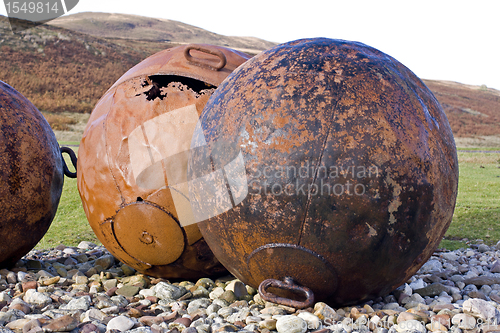 Image of big balls at scottish coast
