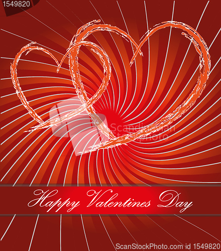 Image of Happy valentines day postcard