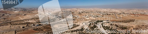 Image of Arab villages in desert around Herodion near Bethlehem