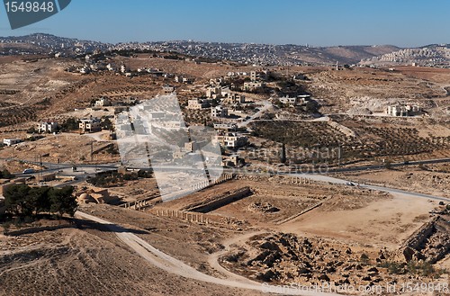 Image of Excavations and Arab village at the place of ancient King Herod palace in Herodion