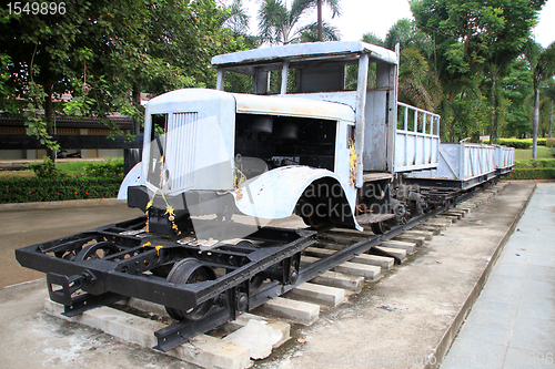 Image of Train neare bridge