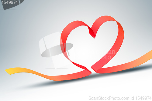 Image of heart ribbon red