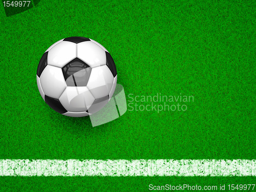 Image of soccer ball on green grass