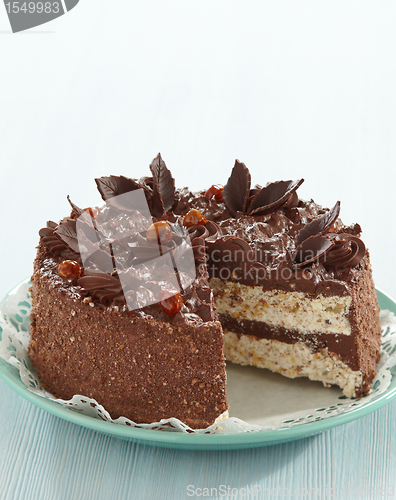 Image of chocolate and hazelnut cake