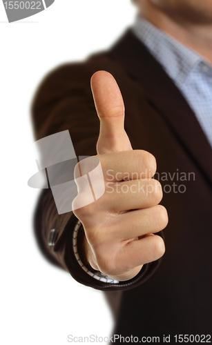 Image of Thumb up, isolated on white background 