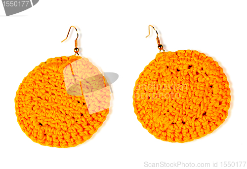 Image of Ear crochet bright yellow. handwork