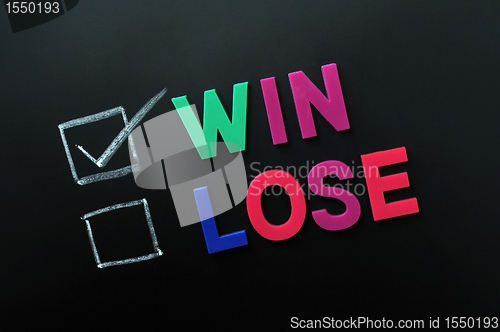 Image of Win and lose check boxes