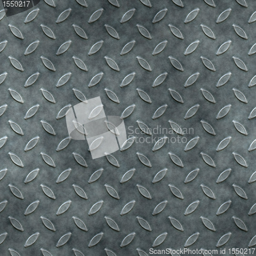 Image of seamless diamond metal plate texture