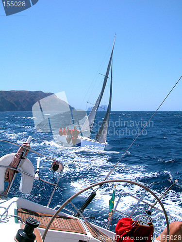 Image of sailing in regatta